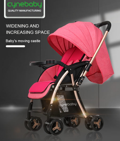 Baby Stroller Can Sit And Recline Lightweight Folding Four-wheel Shock 